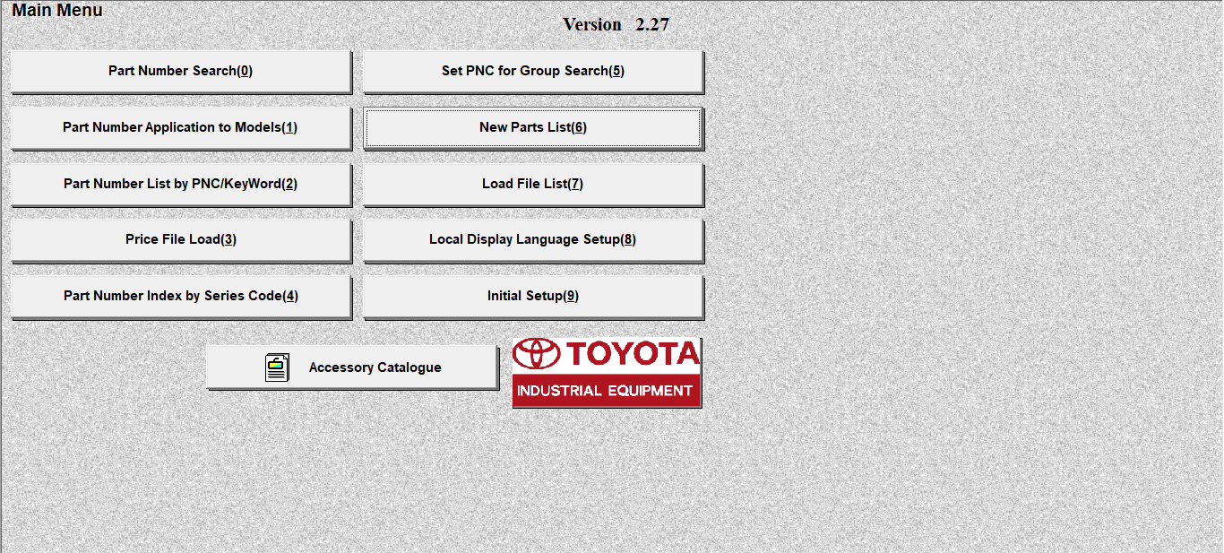 Toyota Industrial Equipment EPC v2.27 2020-2021 Forklift Trucks  Spare parts  catalogue