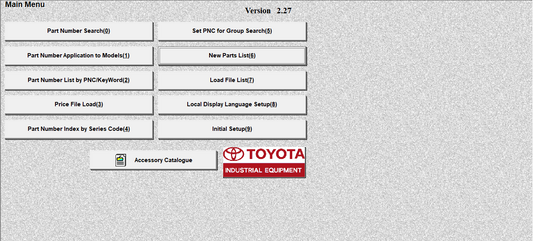 Toyota Industrial Equipment EPC v2.27 2020-2021 Forklift Trucks  Spare parts  catalogue