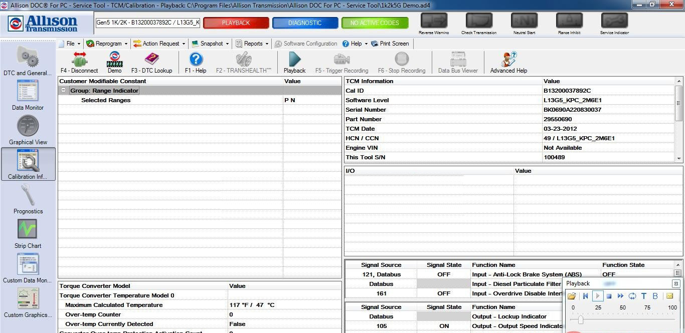 Universal Allison DOC Full + Instruction DIAGNOSTICS