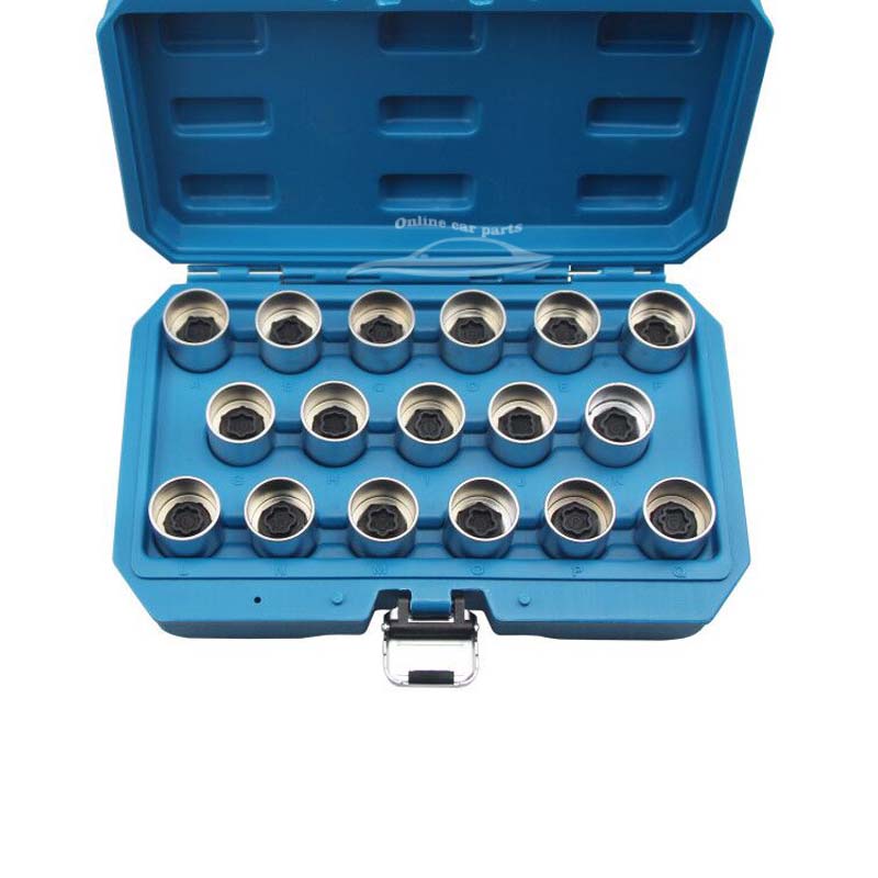 Wheel Anti-Theft Lock Lug Nuts Screw sleeve for Land Rover Range Rover Remover Socket Tool Set