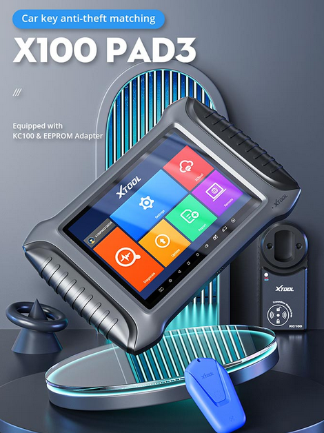 XTOOL X100 PAD3 OBD2 car diagnostic tool Key programmer supporting with odometer adjustment KC100