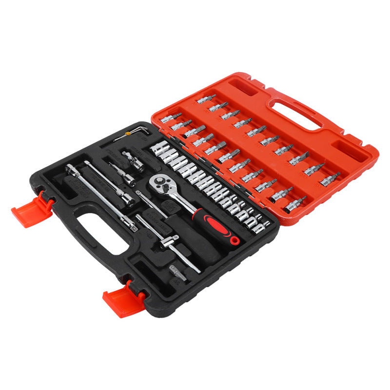 46 Pcs Portable Auto Repair Tool Kit Case Home Garage Mechanics Tool For Bicycles Electric Cars Motorcycles Cars Maintenance