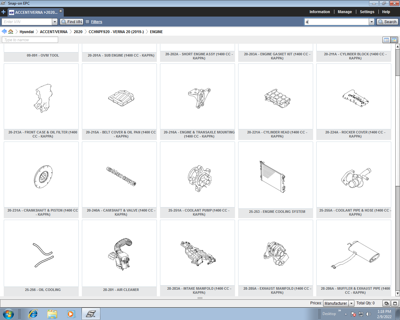 HYUNDAI GLOBAL Snap On EPC 5 Spare Parts Catalog 2020-2022