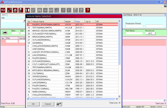 Mitsubishi MMC ASA All Regions 2024 Parts Catalog EPC