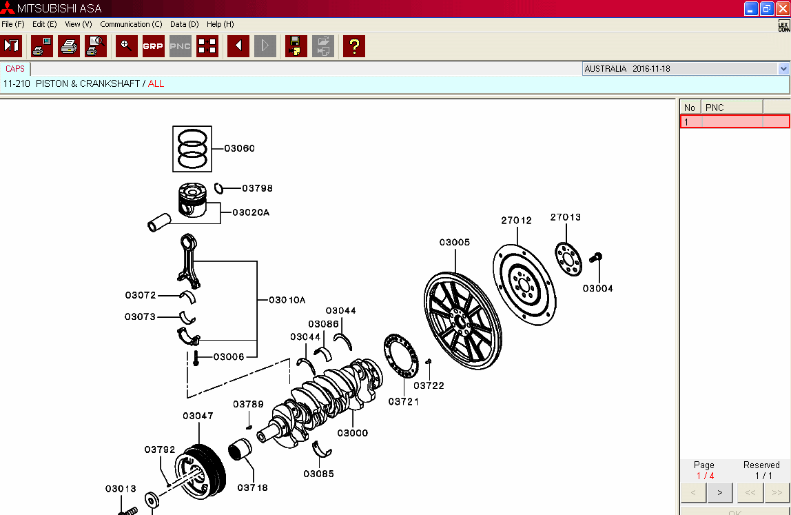Mitsubishi MMC ASA All Regions 2024 Parts Catalog EPC