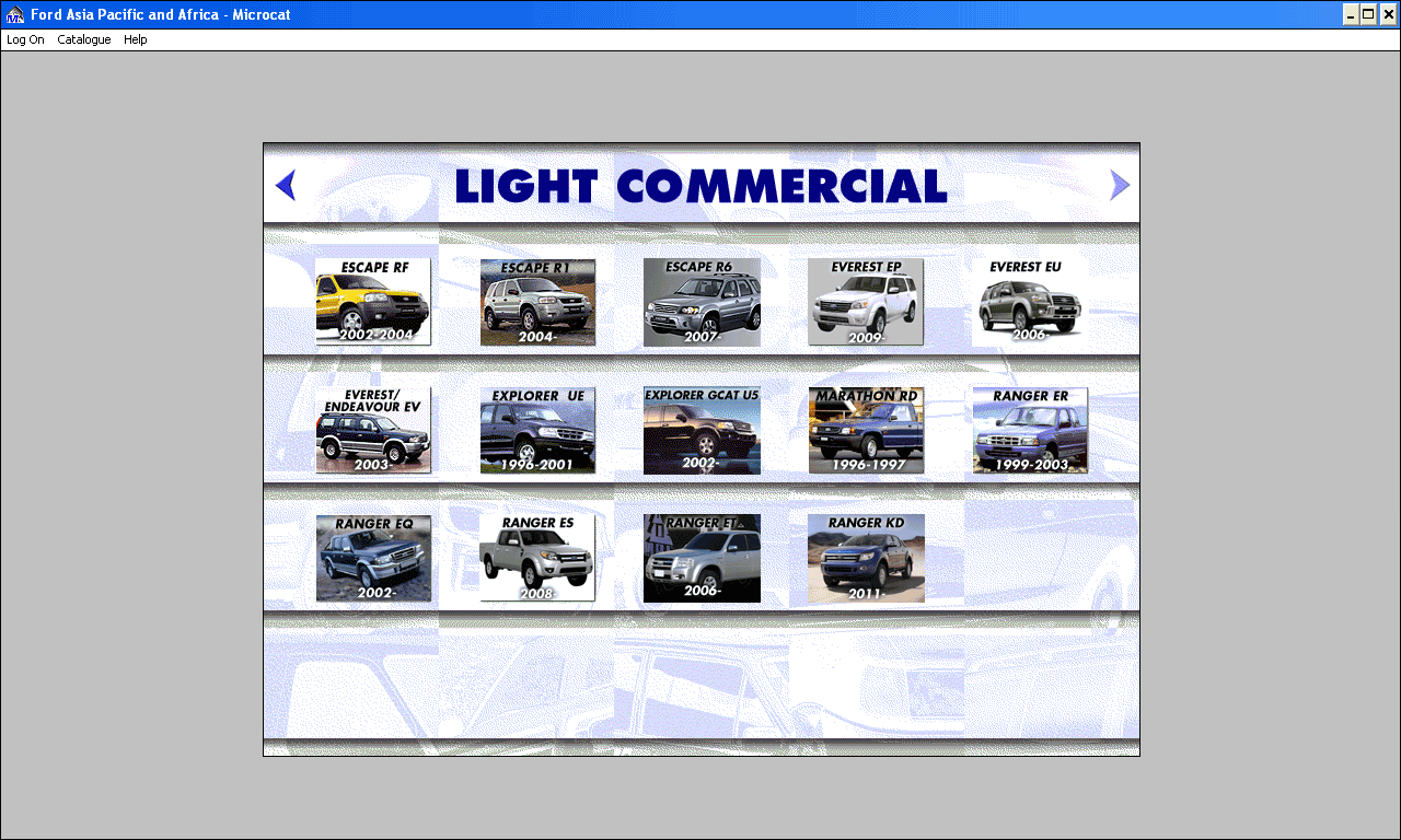 Ford Microcat Asia Pacific & Africa 2022 Parts Catalog and online epc