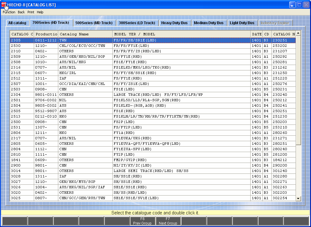HINO Trucks EPC 2019 Parts Catalog