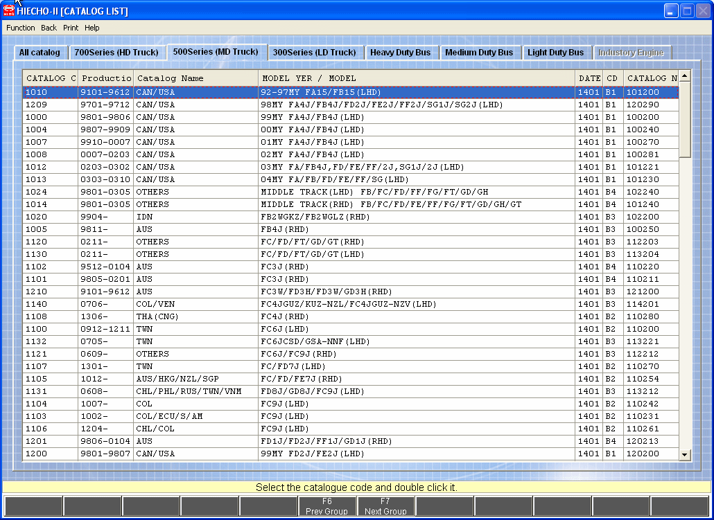 HINO Trucks EPC 2019 Parts Catalog