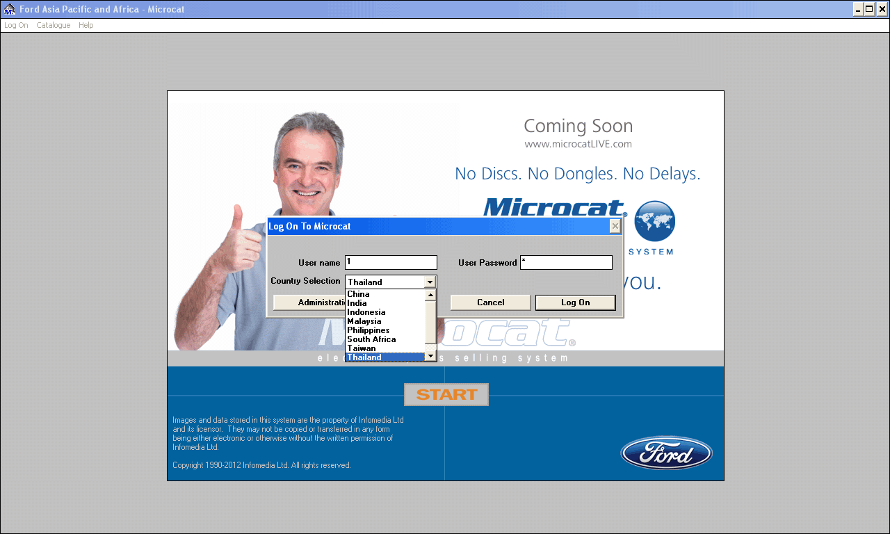 Ford Microcat Asia Pacific & Africa 2022 Parts Catalog and online epc