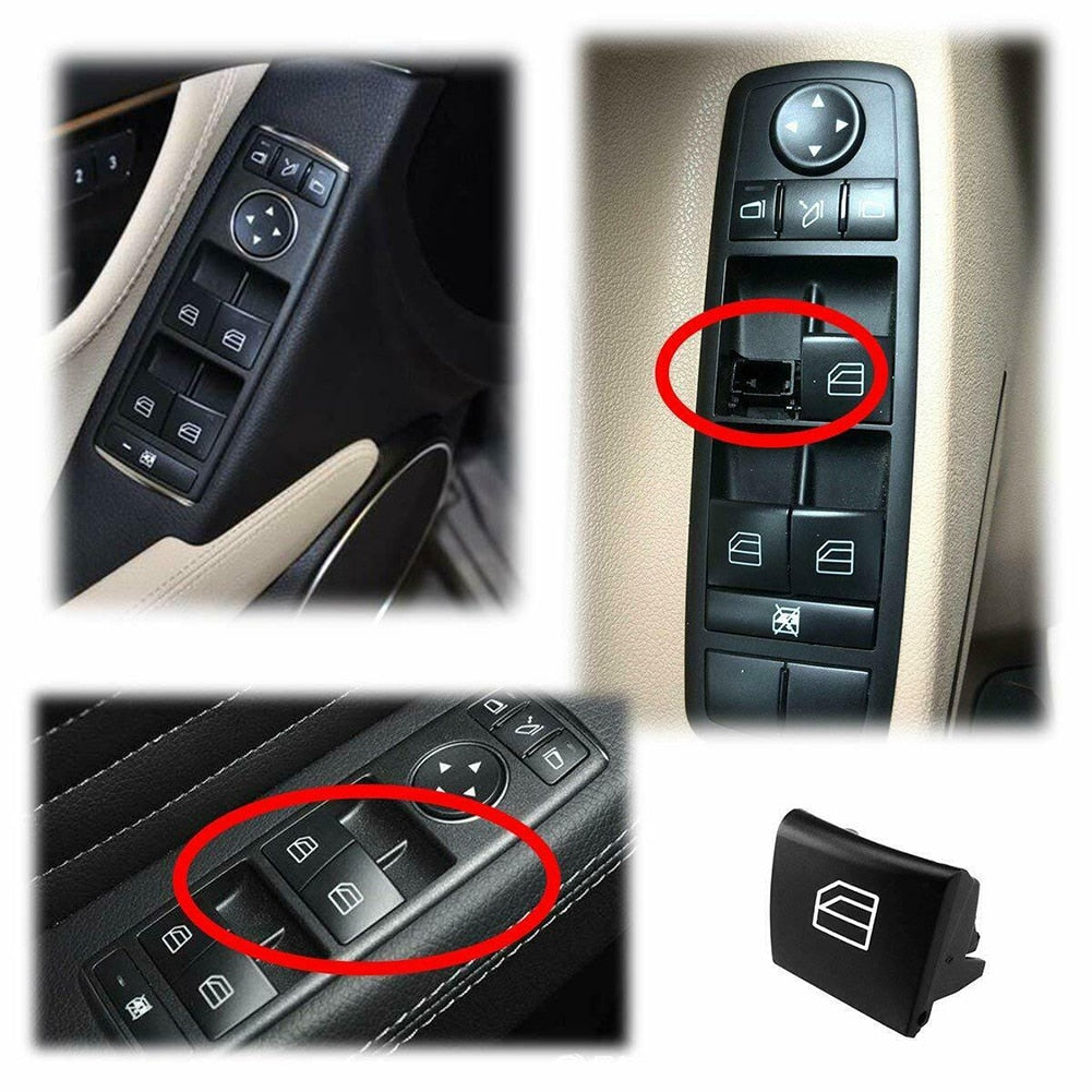 2 PCS Noir Accessoires De Voiture Coche PAIRE FENÊTRE RÉGULATEUR COMMANDE BOUTON pour benz Pour MERCEDES W169 A W245 B W164 ML CLASSE