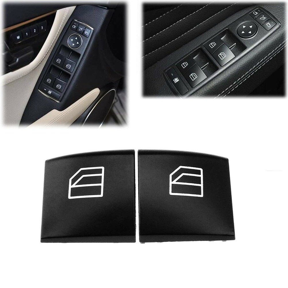 2 PCS Noir Accessoires De Voiture Coche PAIRE FENÊTRE RÉGULATEUR COMMANDE BOUTON pour benz Pour MERCEDES W169 A W245 B W164 ML CLASSE