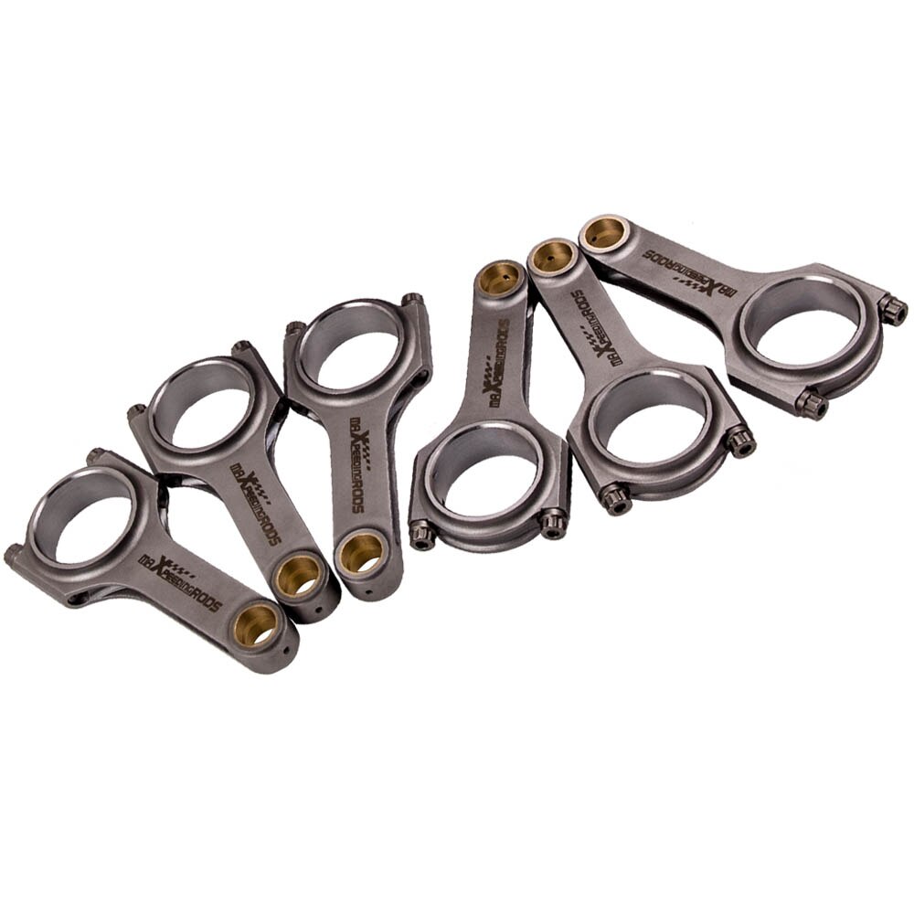 Connecting Rods for BMW E36 E46 328i 325i M52B28 Conrods H Beam Con Rod 135mm 4340 Forged H-Beam Floating Balanced TUV Shot peen