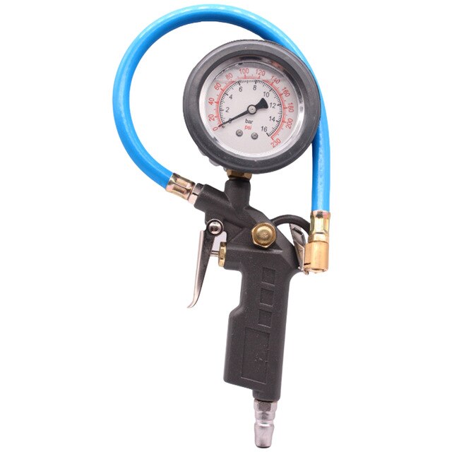 0-220 PSI 0-16Bar Tire Pressure Monitor Pressure Gauge Automobile Car Truck Air Tire Inflator with Gauge Dial Meter Tester