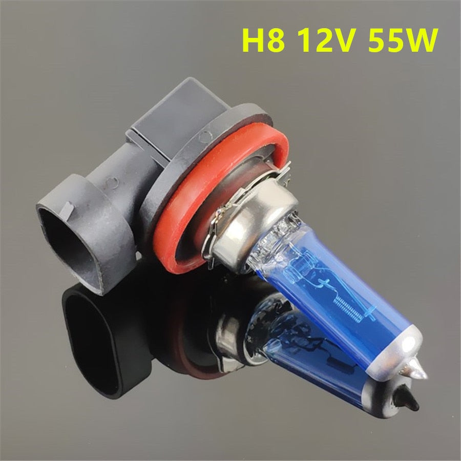 Voiture Lumière H1 H3 H4 H7 H8 H9 H11 9005 HB3 9006 HB4 Auto lampe halogène ampoule Antibrouillards 55W 100W 12V Super Blanc Phares Lampe