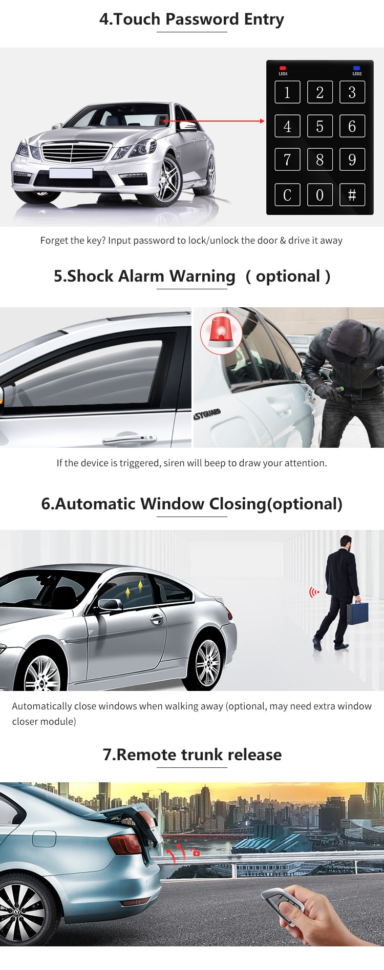 BMW F20, F21,F22,F23,F24, F30, F31, F34, F35, f80 PKE keyless entry kit plug and play car alarm system can Bus