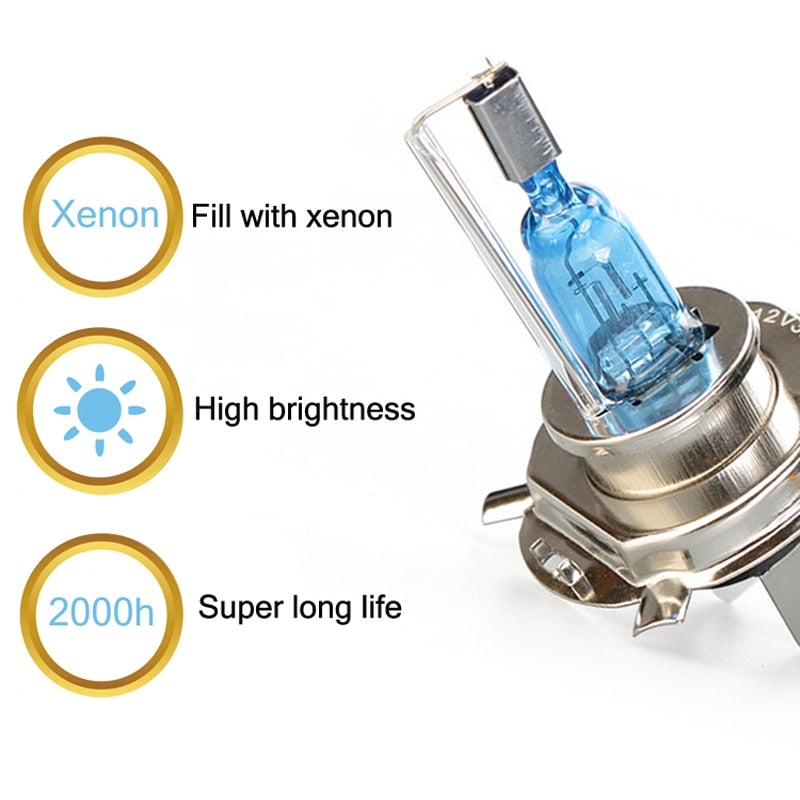 2 PCS Date super lumineux 55w voiture H4 H7 H11 H1 9005 9006 HB3 HB4 Lampe halogène Prise d'origine auto phare ampoule 5500k blanc