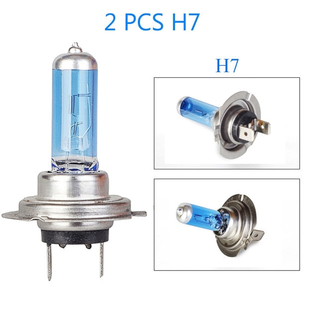 2 PCS Date super lumineux 55w voiture H4 H7 H11 H1 9005 9006 HB3 HB4 Lampe halogène Prise d'origine auto phare ampoule 5500k blanc