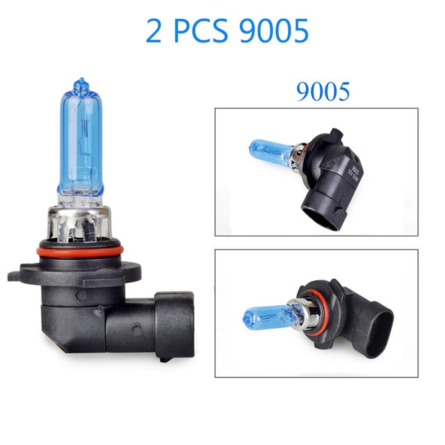 2 PCS Date super lumineux 55w voiture H4 H7 H11 H1 9005 9006 HB3 HB4 Lampe halogène Prise d'origine auto phare ampoule 5500k blanc