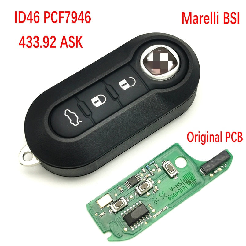 Clé à distance de voiture Datong World pour Fiat 500L MPV Ducato Citroen Jumper Peugeot Boxer 2008-2015 433.92 ASK PCF7946 clé intelligente de voiture