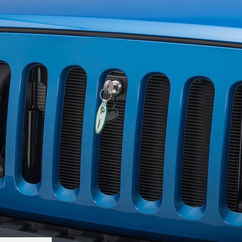 For Jeep Wrangler JK 07-18 Grille Hood Lock Kit Front Engine Compartment Hood Cover Anti-Theft Assembly locking Hood Catch