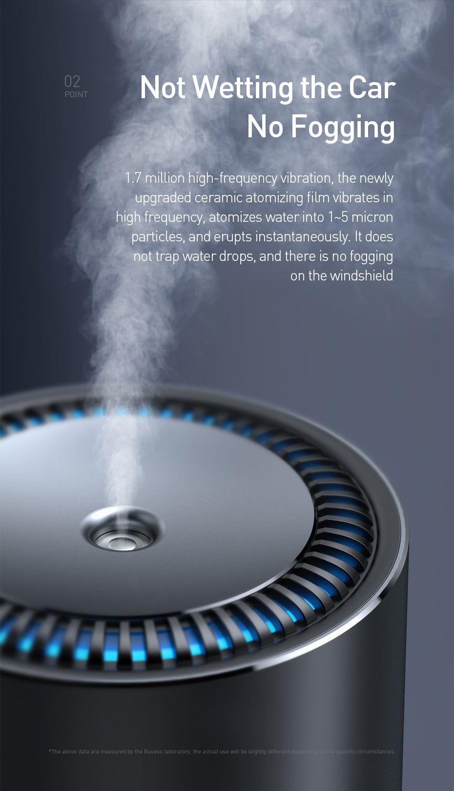 Baseus Car Air Humidifier Aluminium Alloy 300mL With LED Light For Auto Armo Home Office Accessories Car Air Humidifier