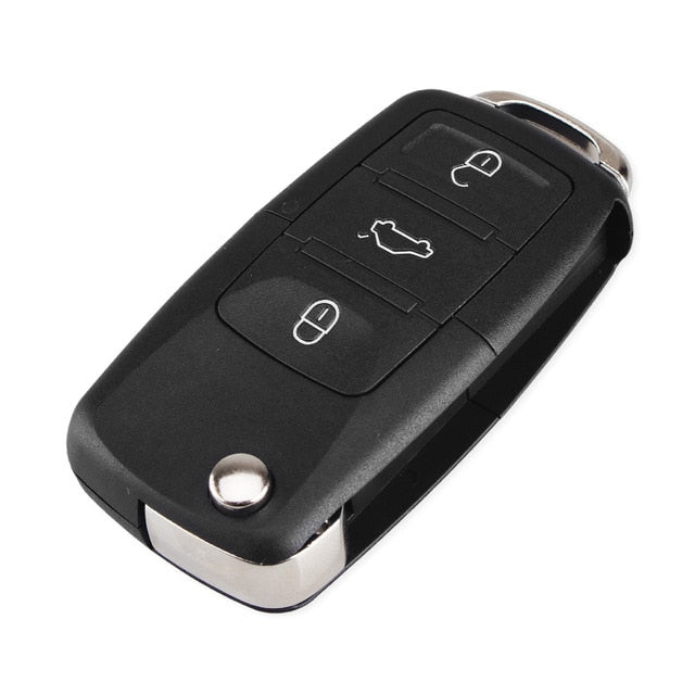 Coque de clé de voiture pliante pour Volkswagen Vw Jetta Golf Passat B5 B6 coccinelle Polo Bora Caddy MK5 Skoda boîtier à distance à 3 boutons