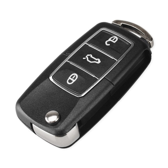 Coque de clé de voiture pliante pour Volkswagen Vw Jetta Golf Passat B5 B6 coccinelle Polo Bora Caddy MK5 Skoda boîtier à distance à 3 boutons