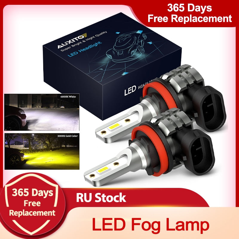 AUXITO 2x 2000LM H8 H11 H16JP LED Canbus 9005 HB3 9006 HB4 LED Antibrouillard Pour BMW VW Benz Audi A3 8P A4 B8 B6 A6 C6 C7 BMW E60 E90