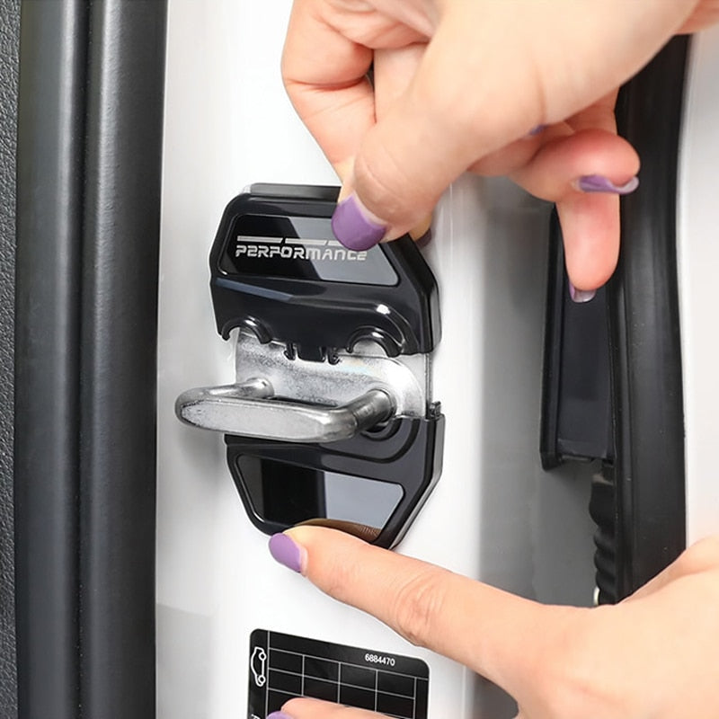 4Pcs Car Buckle Door Lock Cover for BMW 1 2 5 7 Series  G30 G38 G11 G01 G02 G05 F48 F39 F15 F16 M Performance LOGO New