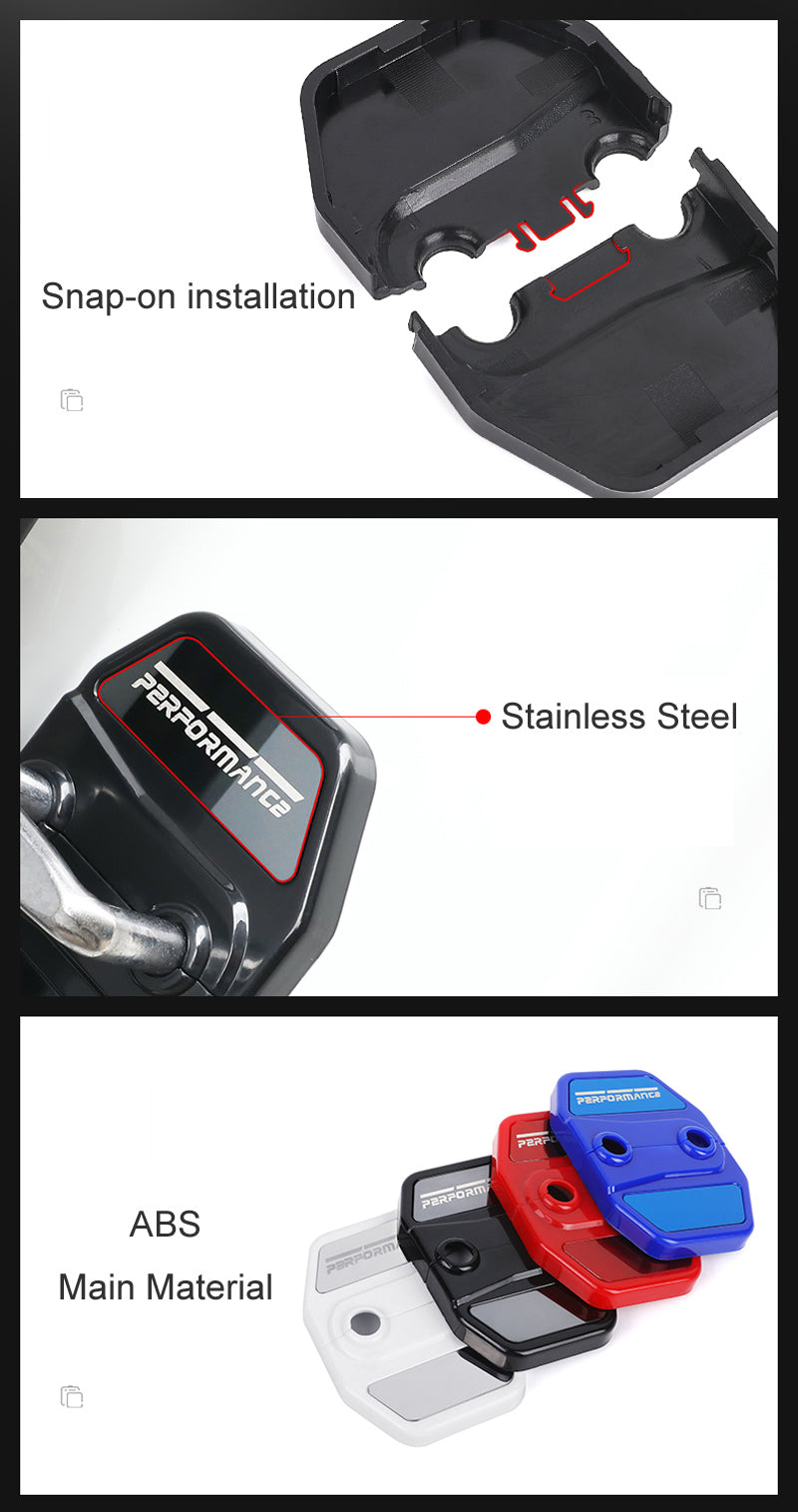 4Pcs Car Buckle Door Lock Cover for BMW 1 2 5 7 Series  G30 G38 G11 G01 G02 G05 F48 F39 F15 F16 M Performance LOGO New