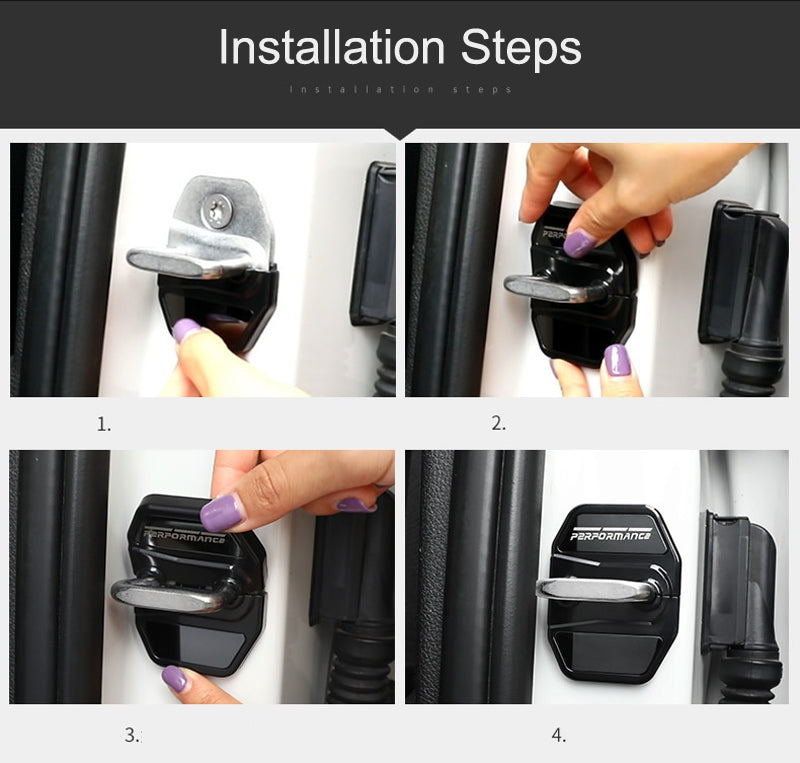 4Pcs Car Buckle Door Lock Cover for BMW 1 2 5 7 Series  G30 G38 G11 G01 G02 G05 F48 F39 F15 F16 M Performance LOGO New