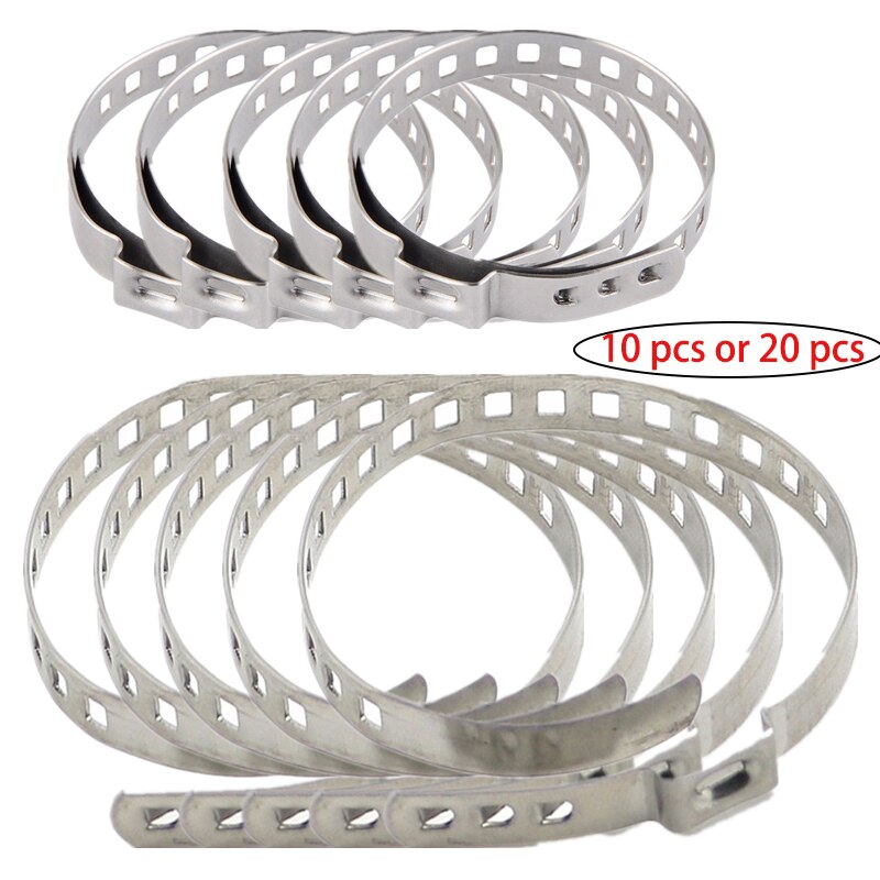 10PCS 20PCS Stainless Steel Drive Shaft CV Boot Clamp Kit Universal Adjustable AXLE CV Joint Boot Crimp Clamp Kit For Car