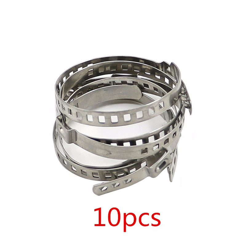 10PCS 20PCS Stainless Steel Drive Shaft CV Boot Clamp Kit Universal Adjustable AXLE CV Joint Boot Crimp Clamp Kit For Car
