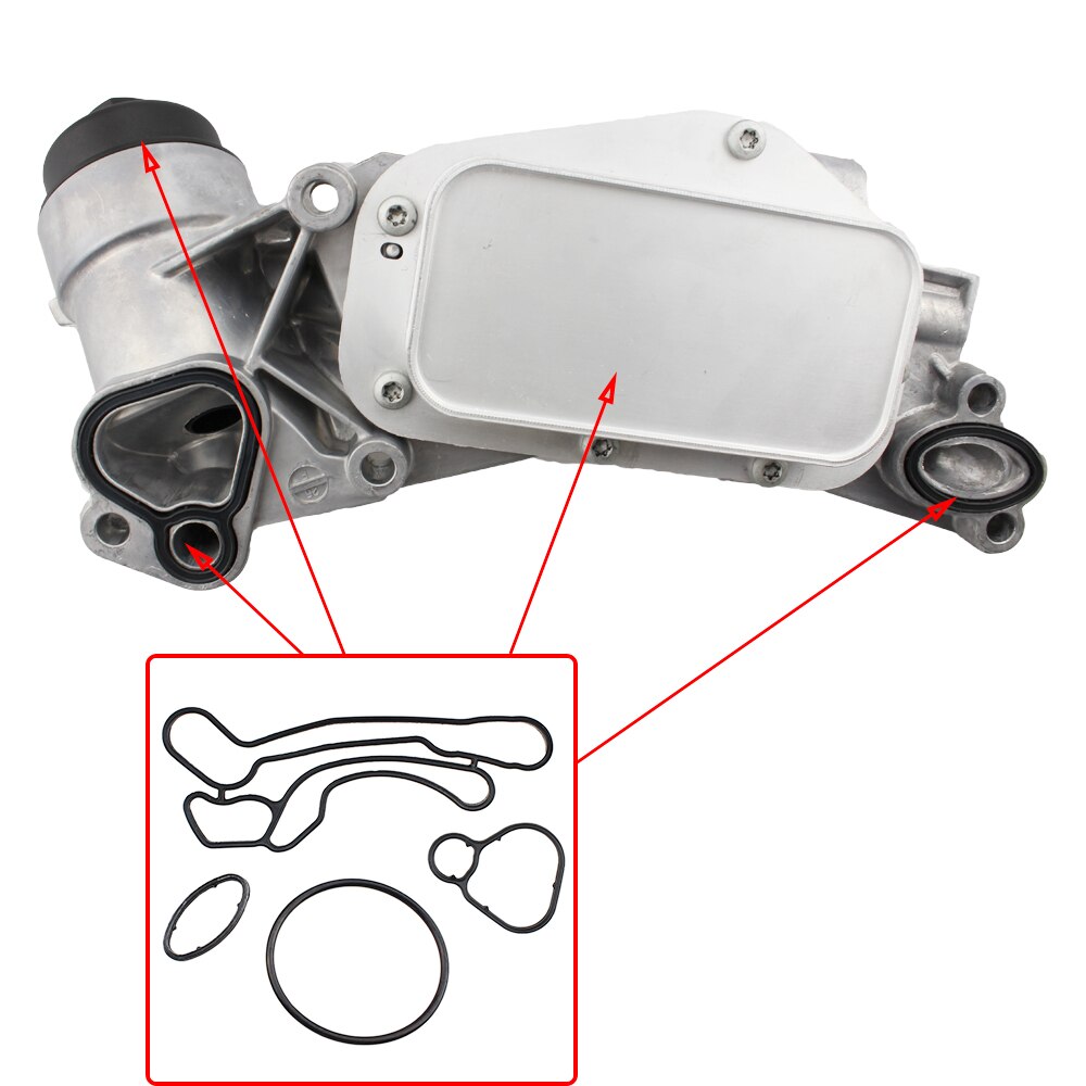 93186324 55353322 55353320 55355603 Engine Oil Cooler Repair Set of Heat Exchanger Gasket For Chevrolet Cruze Opel Orlando Astra