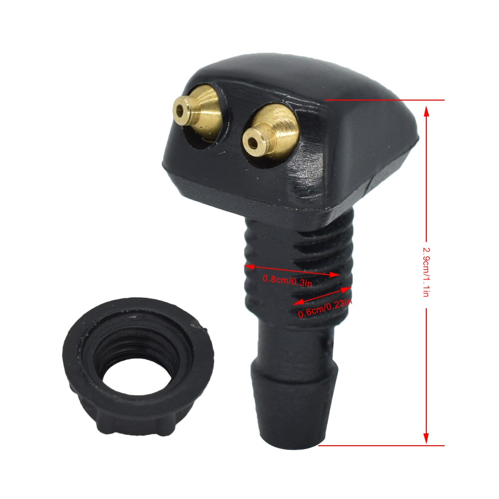 2X Front Windscreen Universal Washer Jet Wiper Nozzle Water Spray DIY Kit For VW Ford Renault Volvo Peugeot