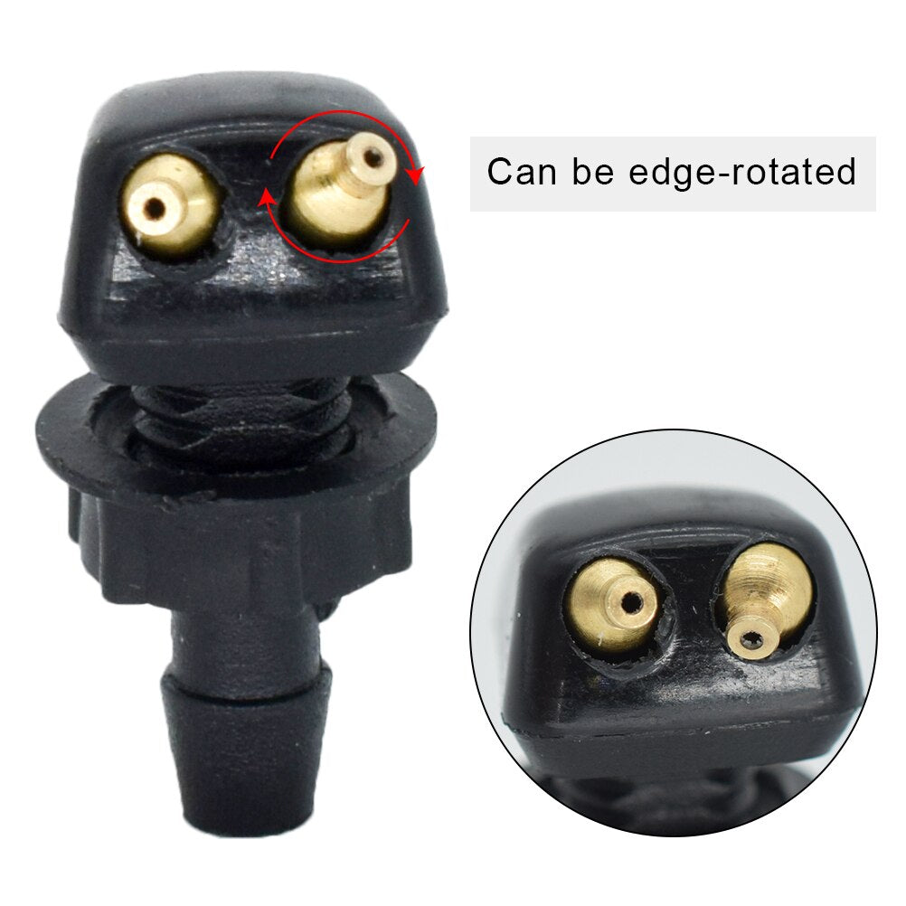 2X Front Windscreen Universal Washer Jet Wiper Nozzle Water Spray DIY Kit For VW Ford Renault Volvo Peugeot