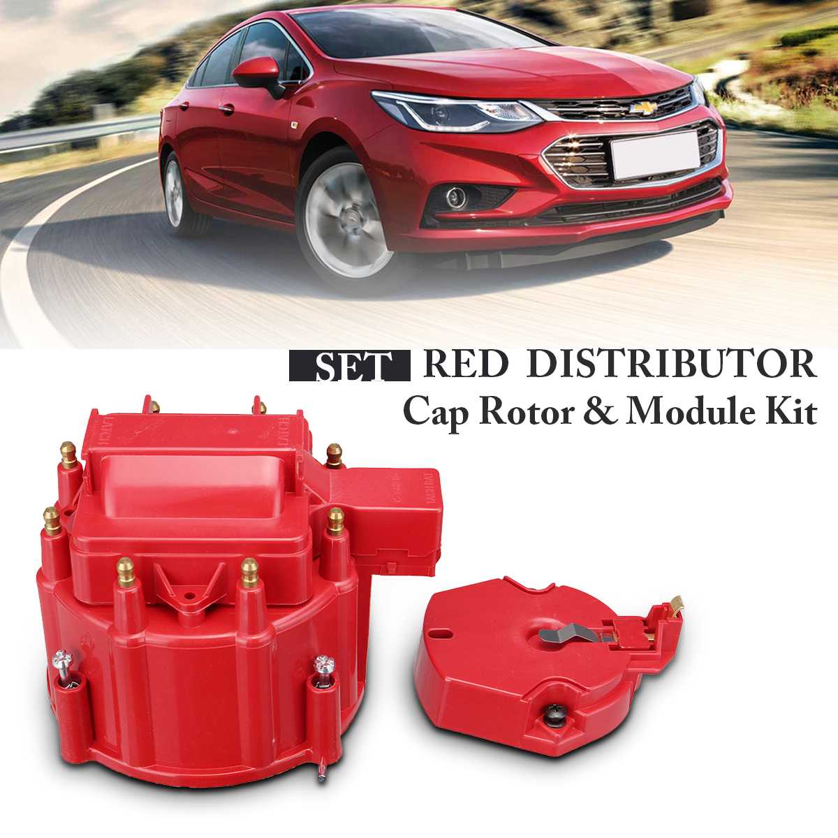 Chevy HEI Red Distributor Large Cap Rot