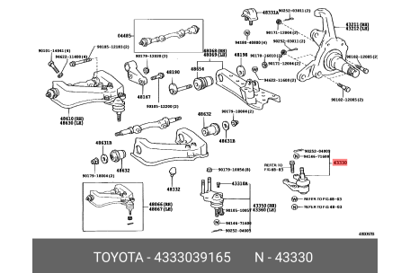 43330-39165  Front Upper Suspension Ball Joint  4333039165 FOR TOYOTA HILUX  4RUNNER