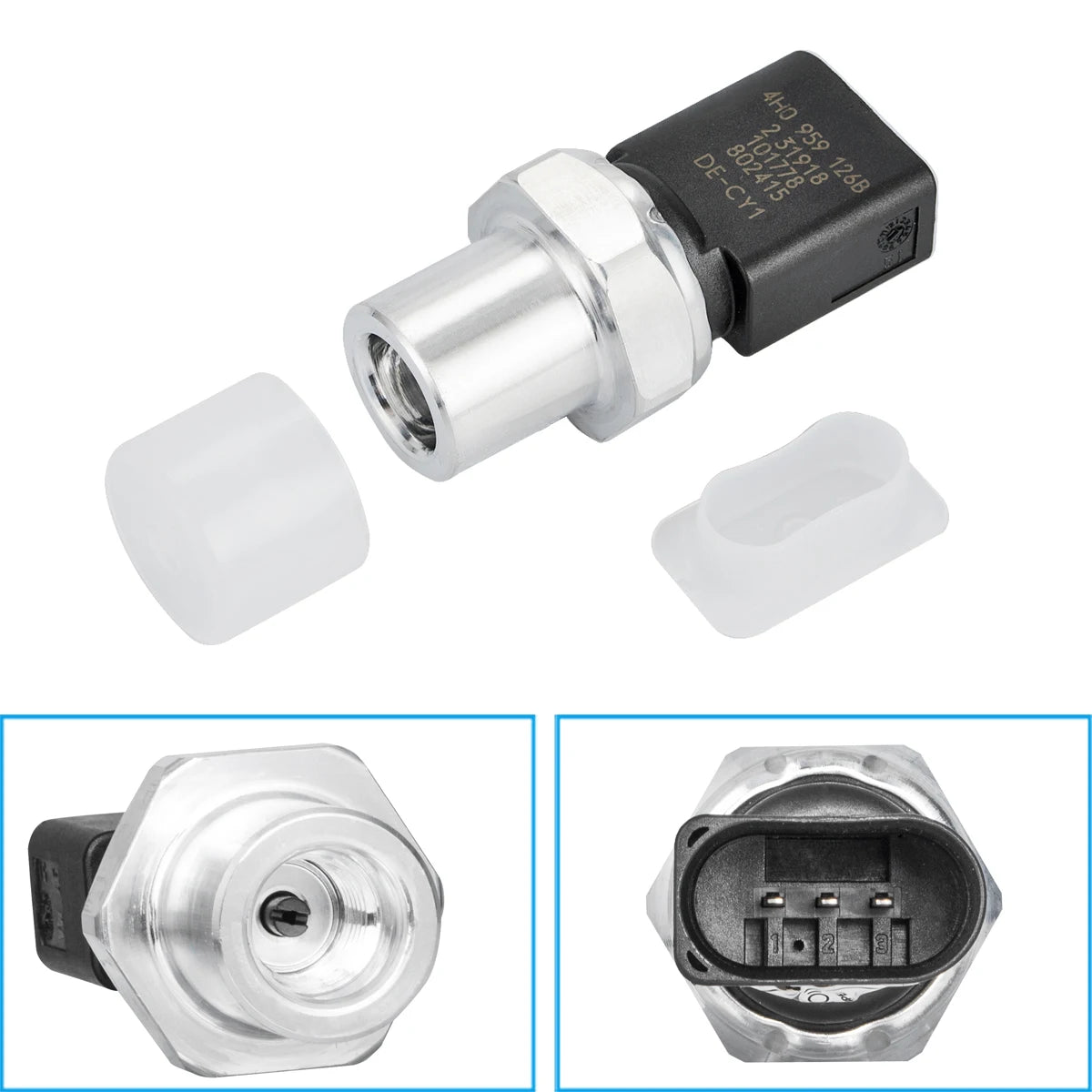 4H0959126 4H0959126A A/C Air Conditioner Pressure Switch Sensor For Audi A3 A4 A5 A6 A7 A8 Q5 Q7 R8 RS5 RS6 RS7 S3 S6 S7 TT