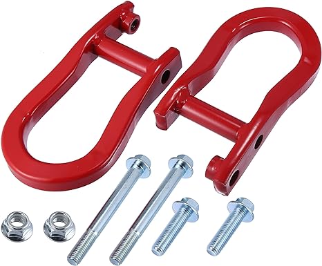 Left Right Front Recovery Tow Hooks Kit 84192871 for Chevy for Chevrolet Silverado for GMC Sierra 1500 2007-2019 Red