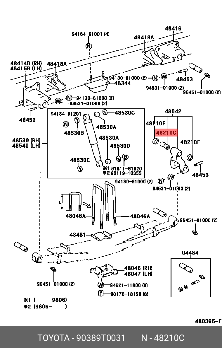 90389T0031 Toyota  HILUX BUSH 90389-T0031