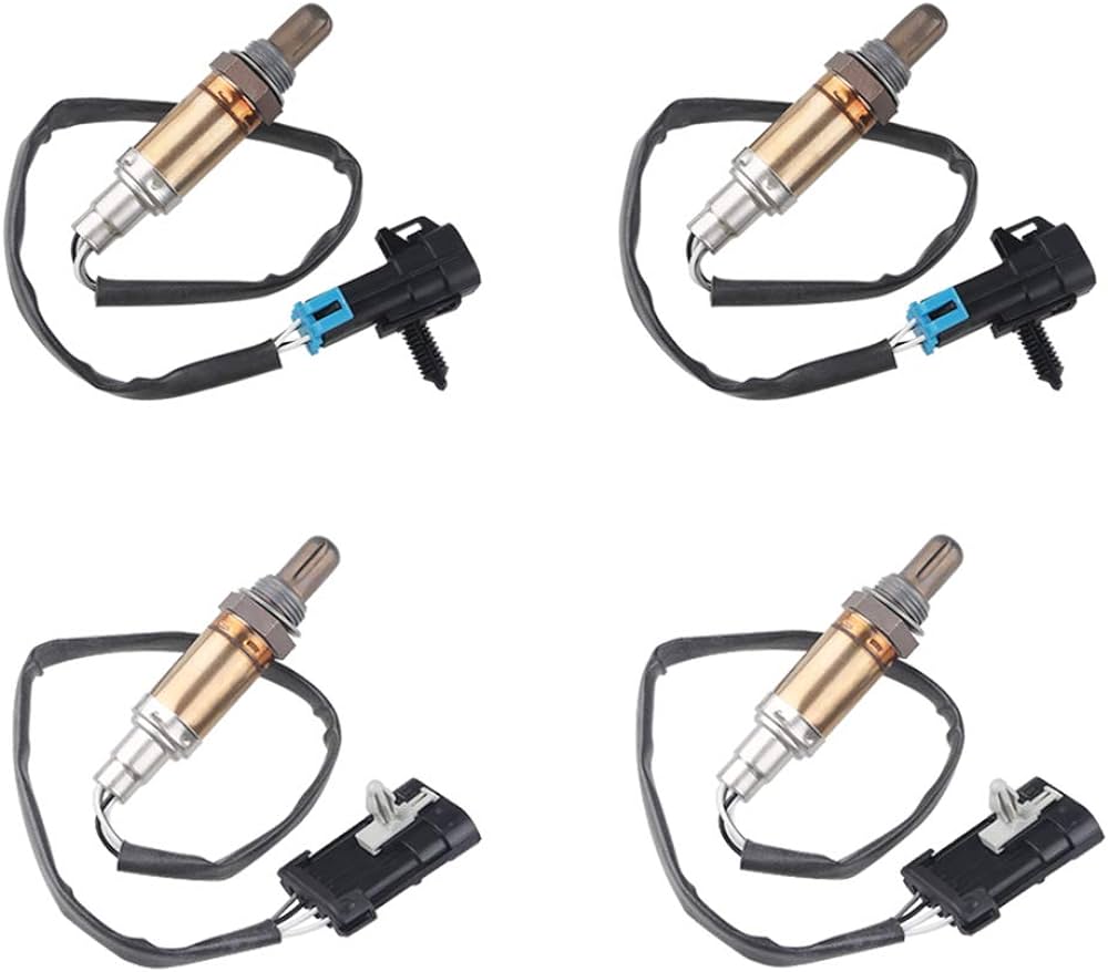 9617178 234-4012 234-4018 SG454 SG236 13474 4Pcs O2 Sensor Oxygen Sensor with Chevrolet Silverado 96 97 98 1500 GMC CK 1500 Upstream Downstream