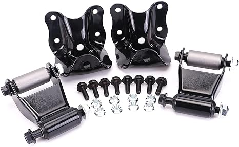 E0TZ-5776-A E0TZ5776A Rear Leaf Spring Shackle and Bracket Kit Compatible with  Ford Bronco F150 F250 F350 E0TZ 5776 C