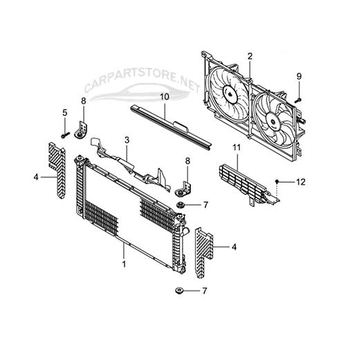 2131034121 2131034122 2131034123 Automobile Water Tank Radiator For SSANGYONG KORANDO