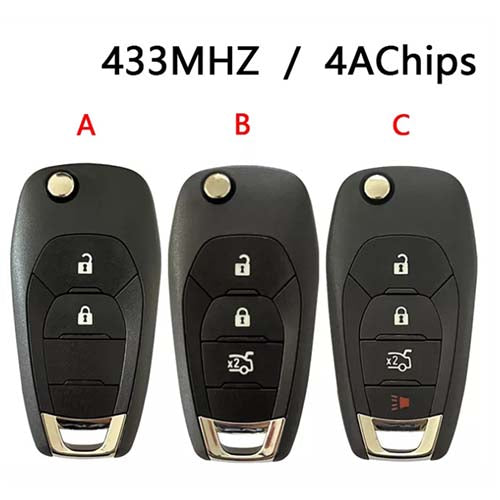 26325084 Replacement Flip Key For Chevrolet Onix 433.92MHz ASK NCF2960M HITAG AES 4A Chip