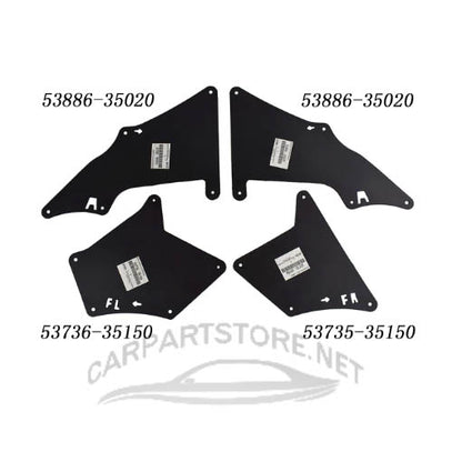 53886-35020, 53885-35020, 53736-35150 53735-35150 Toyota SEAL Lot de 4 pare-éclaboussures pour Toyota 4Runner FJ CRUISER LAND CRUISER PRADO Fender Liner Tablier Splash Seal Mud Flap Flap Guards Liners