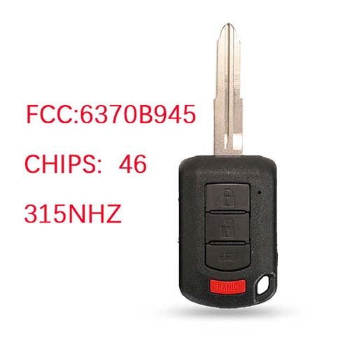 6370B945 Mitsubishi Lancer Remote Head Key 4 Buttons 315MHz