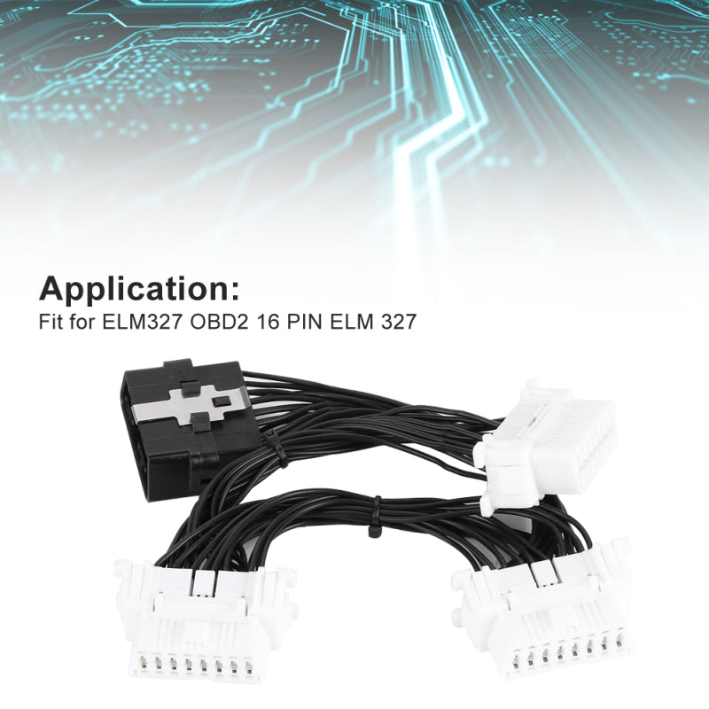 Adaptateur de connecteur de câble d'extension 16Pin OBD2 1 mâle à 3 femelle adapté pour ELM327 OBD2 16 broches ELM 327