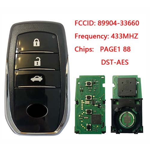 89904-33660  8990433660 Toyota Camry 2015-2018 Smart Key Remote 433MHz BJ1EW PAGE1 88 DST-AES