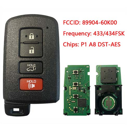 89904-60k00 89904-60K60 8990460k00 8990460K60 Toyota HARRIER Land Cruiser 2016-2017 Smart Key 433MHz